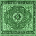 thumbnail image 1 of Ahgly Company Indoor Square Persian Emerald Green Traditional Area Rugs, 4' Square, 1 of 4
