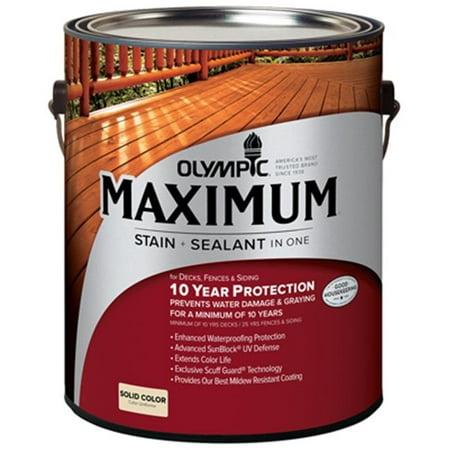 Olympic 79612A-01 Gallon Tint Base 2 Maximum Deck, Fence & Siding (Best Solid Stain For Fence)