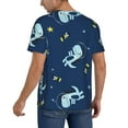 thumbnail image 2 of Fotbe Space Dinosaur Baseball Jersey Shirt for Men and Women, Casual Short Sleeves Button Down T-Shirt-X-Large, 2 of 9