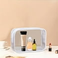 thumbnail image 3 of Transparent PVC Makeup Bag, Large Capacity Cosmetic Storage Organizer with Zipper, Portable Travel Toiletry Bag for Women & Men, Clear Plastic Wash Bag for Toiletries and Personal Care Items, 3 of 4