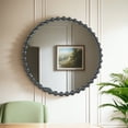 thumbnail image 5 of Madison Park Beaded 36" Dia Round Wall Mirror, with Luxury Iron Framed, Modern Wall Mounted Mirror for Home Décor, Black, 5 of 7