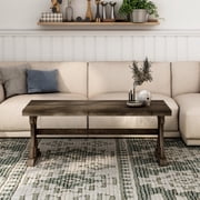 Sharpsville Farrmhouse Wood Rectangle Coffee Table, Reclaimed Oak
