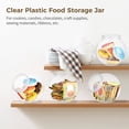 thumbnail image 3 of 4 PCS Plastic Candy Jars, Plastic Cookie Jars with Lids, 71oz Food Storage Container, Wide Mouth Plastic Jar, Reusable Cookie Container, Countertop Organizer for Kitchens, Restaurants, Coffee Shops, 3 of 7