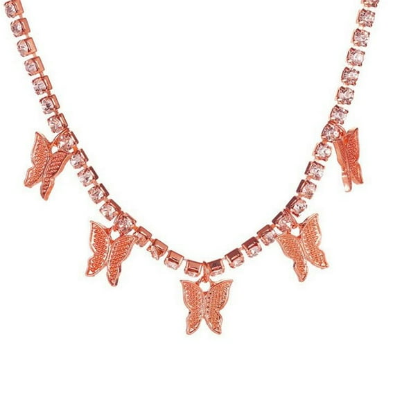 FcBaudy Necklace for Women, Jewelry for Women, Women's Jewelry Women Rose Gold Pendant Necklace Sweater Chain Lady Gift Necklace pendant