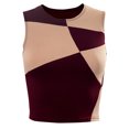 thumbnail image 6 of CreativeArrowy Women Patchwork Tank Top Short, Casual Basic Off The Shoulder Tops, Brown 90s Tank Tops 2021, 6 of 17