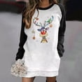 thumbnail image 2 of Suéter largo de manga larga con cuello redondo y estampado informal a la moda para mujer Fridja fksj1213, 2 of 6