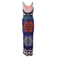thumbnail image 2 of Vestido Formal Floral Sin Mangas Abierto Cuello Colgante Ropa Femenina Elegante Multicolor Sunnimix Vestido largo floral de las mujeres, 2 of 8