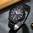 thumbnail image 3 of Curren 8275 Men's Steel Belt Fake Three-Eye Sports Watch Men's Watch Fashion Casual Watch, 3 of 5