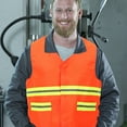 thumbnail image 6 of HEANUJJ High Visibility Orange Safety Vest with Reflective Strips and Multiple Tool Pockets for Work and Outdoor Use, 6 of 8