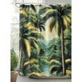 thumbnail image 2 of Fsddascl Summer Palm Tree Shower Curtain Set - 36" x 78" Washable Bathtub Curtain with 12 Hooks, Tropical Plant Leaves Nature Landscape Waterproof Fabric Stall Shower Curtains for Bathroom/Bathtub, 2 of 6