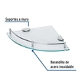 thumbnail image 2 of Juego de 4 repisas esquineras de vidrio, Foset Foset RES-4V, 2 of 3