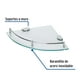 thumbnail image 2 of Juego de 4 repisas esquineras de vidrio, Foset Foset RES-4V, 2 of 3
