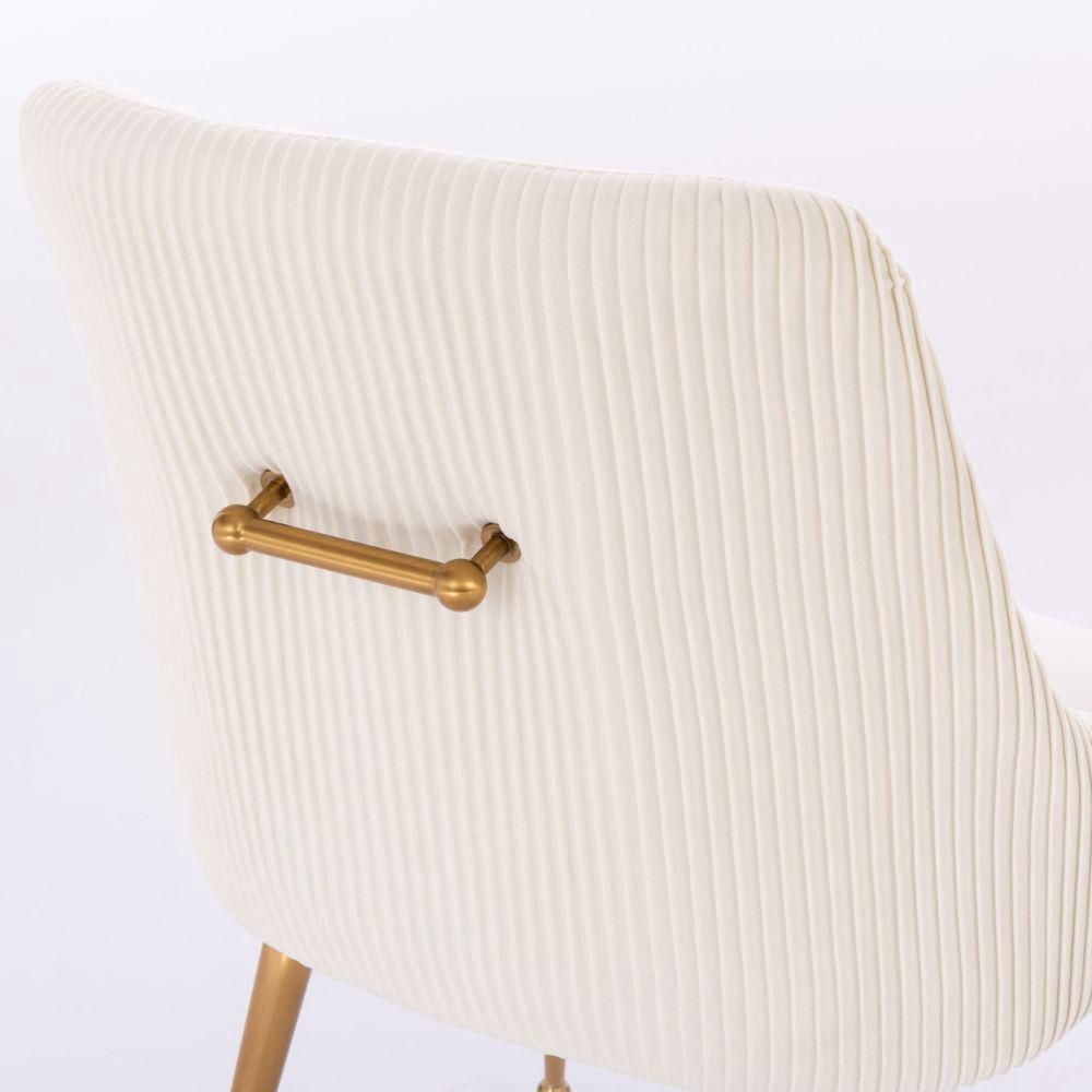 Henry III Dining Chair Set of 2 – Elegant Velvet Dining Accent Chairs with Comfortable Upholstery, Gold Legs, and Stylish Handle Detail on the Back