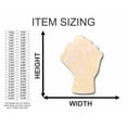 thumbnail image 2 of Unfinished Wood Raised Fist Shape - Craft - up to 46" DIY 42" / 3/4", 2 of 3