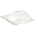 thumbnail image 4 of Modern 2 Light White Steel Semi-Flush Low Profile Ceiling Light Fixture, 4 of 4