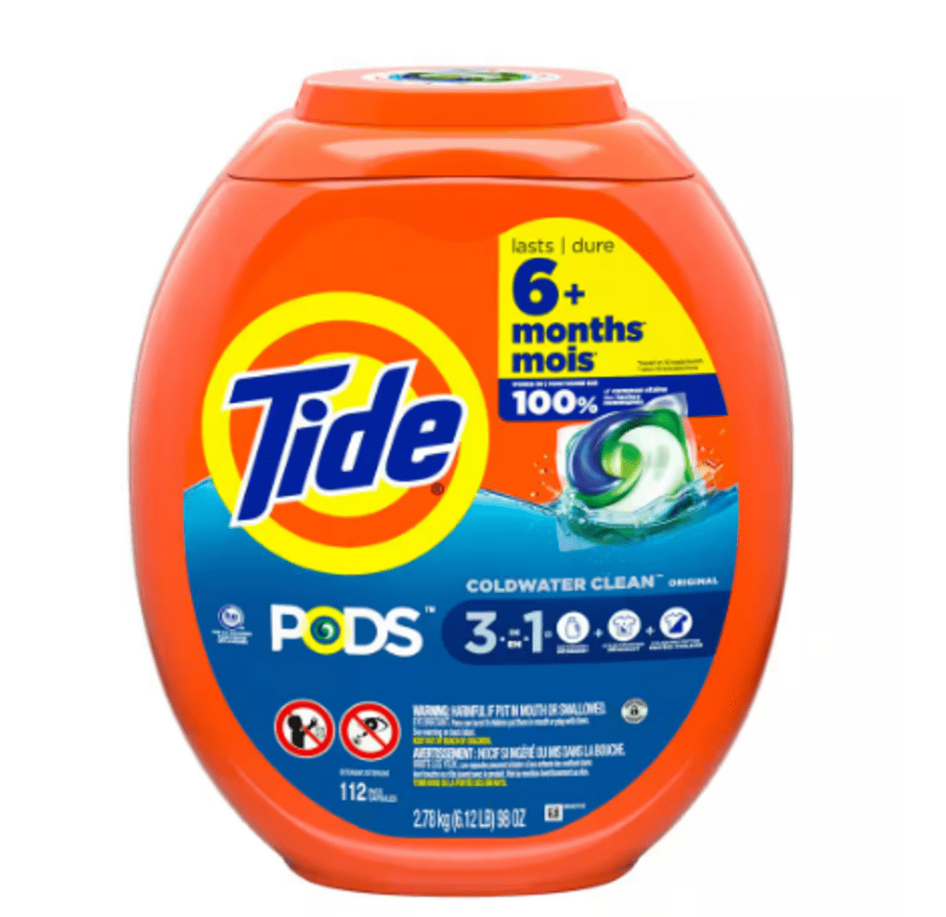 Tide PODS Liquid Laundry Detergent Pacs, Original Scent, 112 Count