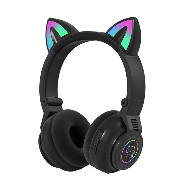 Auriculares plegables inalámbricos y con cable Auriculares Cat Ear BT 5.0 con RGB
