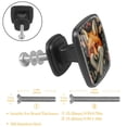 thumbnail image 3 of 4 Pcs Cabinet Handle Drawer Pulls Fox Knobs with Screws Square Furniture Office Cabinet Knob Decoration, 3 of 7