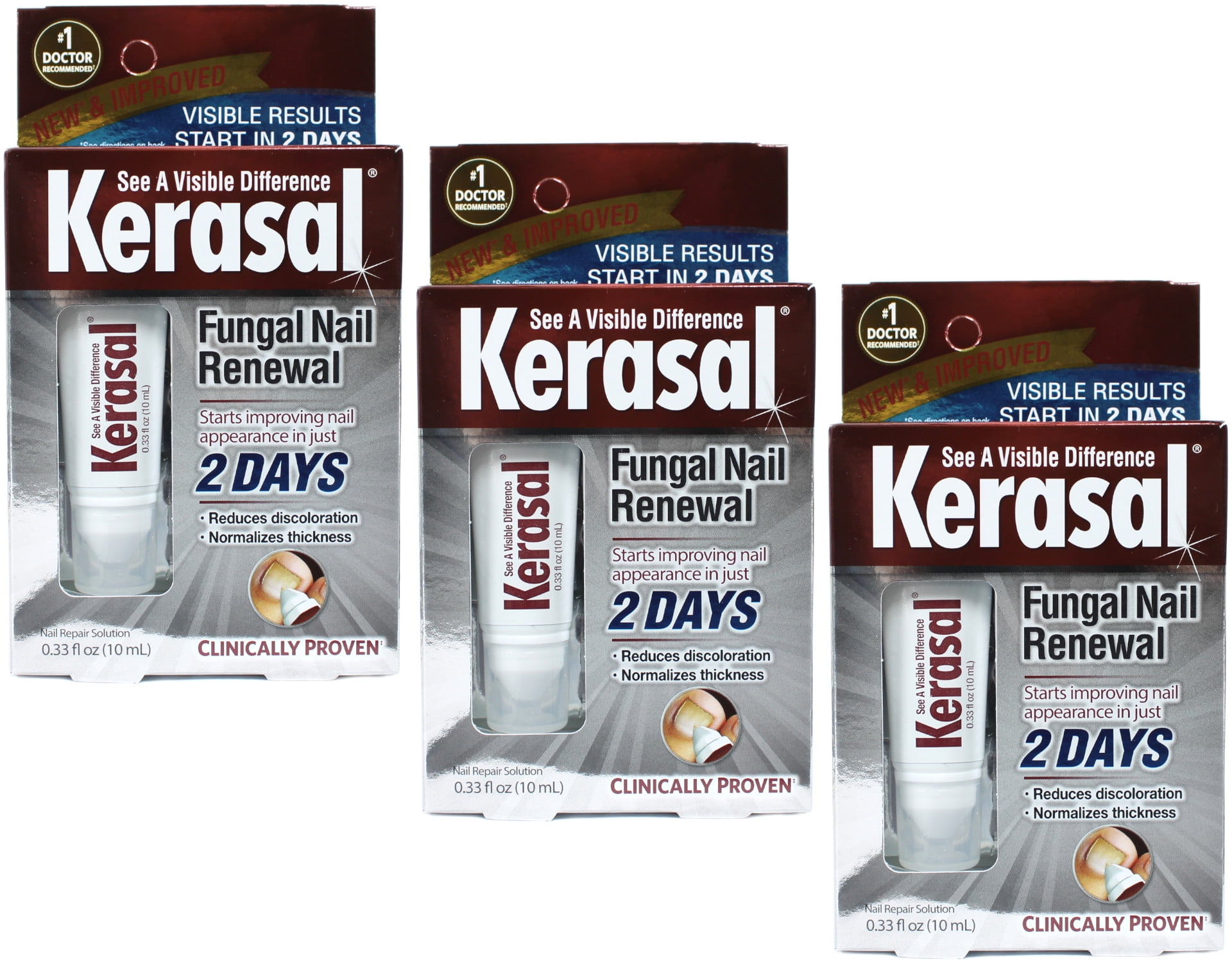 Kerasal nail fungal renewal treatment Kerasal - 3 Pack Kerasal Nail Fungal Nail Renewal Treatment, 10 mL / 0.