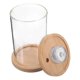 thumbnail image 1 of Portable Desktop Fish Tank Transparent Glass LED Aquarium with Wooden Lid Base 1 Set, 1 of 4