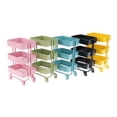 thumbnail image 2 of 1PC 1 12 Dollhouse Miniature Furniture Shelf With Wheels Storage Display Rack, 2 of 6