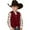 Wine, variant on Retro Boys Cowboy Vest Suede Leather Style V Neck Button Down Slim Fit Vintage Waistcoat for Halloween Party Casual Western Wear
