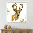 thumbnail image 2 of Designart 'Abstract Portrait Of Deer With Big Horns' Farmhouse Framed Canvas Wall Art Print, 2 of 5