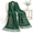 Dark Green, variant on Grey Formal Evening Shawl Wrap, 75" x 27" Plush Draping for Events