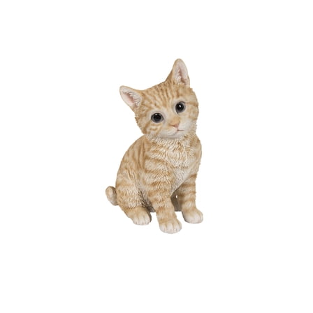 Hi Line Gift 8” Head-Tilting Orange Tabby Kitten Durable Polyresin Figurine