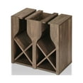 thumbnail image 3 of Furniture of America Tulum Wood Multi-Storage Wine Rack, Reclaimed Oak, 3 of 6