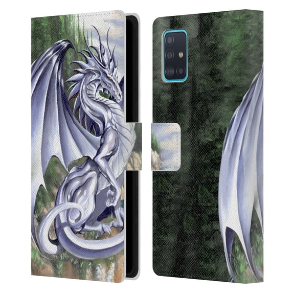 Head Case Designs Officially Licensed Ruth Thompson Dragons Quicksilver Leather Book Wallet Case Cover Compatible with Samsung Galaxy A51 (2019)