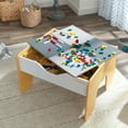 thumbnail image 5 of KidKraft Reversible Wooden Activity Table with Board and Train Set, Gray & Natural, for Ages 3+ Years, 5 of 8