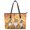 Autumn Fairy Tale Style, variant on POLERO PU Leather Saddle Handbag with Large Capacity Casual Tote Bag for Travel, Christmas Lights Snowflake Pattern Top Handle Tote Bag