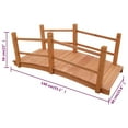 thumbnail image 6 of vidaXL Garden Bridge for Patio Pond Flower Bed Patio Decor Outdoor Garden Wood, 6 of 10