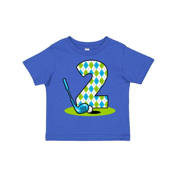 Inktastic Argyle Golf 2nd Birthday Boys Toddler T-Shirt