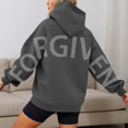 thumbnail image 2 of Y2K Oversize Letter Women Hooded Sweatshirts Fashion Back Letter Print Long Sleeve Sportwear Hoodie Tops With Pocket, 2 of 7
