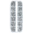 thumbnail image 1 of 3000 Uds. Caja de diamantes de imitación de cristal con parte posterior plana para decoración de uñas, diamantes deslumbrantes de 1,5mm y 2,0mm, punta de manicura Strass, decoración 3D Tan Jianjun unisex, 1 of 2