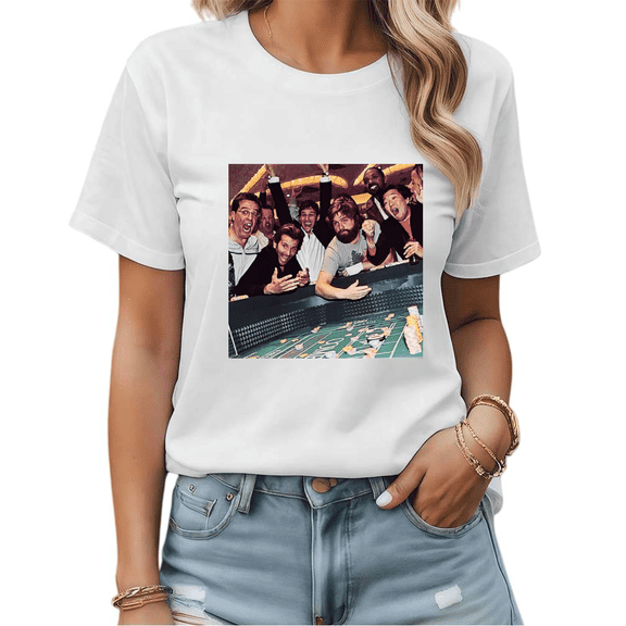 Iconic Casino Scene Graphic Tees Womans T shirt Black/White S-5XL Shirts Casual Movie Fan Tops