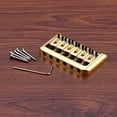 thumbnail image 3 of 6 String Electric Guitar Brass Saddle String Electric Guitar Hardtail Bridge Top Load Tailpiece Set Musical Instrument Spare Part Accessories, 3 of 7