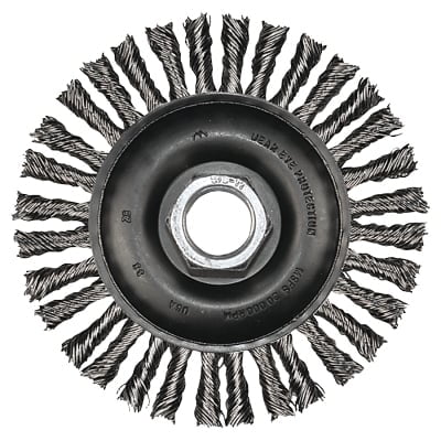 

Stringer Bead Twist Knot Wheel 4 D x 3/16 W .02 Stainless Steel 20 000 rpm | Bundle of 5 Each