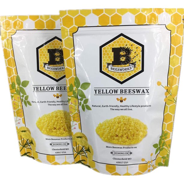Beesworks Yellow Beeswax Pellets 2lbPack of (2) 1lb Packages