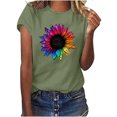 thumbnail image 1 of Birdeem T-Shirt Décontracté d'Été pour Femmes Manches Courtes Col Rond Ample Blouse Tops, 1 of 1