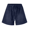 thumbnail image 6 of Wide Leg Shorts for Women Summer Lightweight Elastic High Waist Loose Fit Casual Shorts with Pockets, 6 of 6