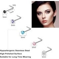 thumbnail image 3 of 44Pcs Nose Rings Studs Nose Rings for Women Nose Piercings Jewelry Surgical Stainless Steel Nose Studs Moon Star Heart Butterfly Hypoallergenic Body Piercing Jewelry for Women Men, 3 of 7