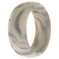 thumbnail image 2 of Alianza de boda de silicona - Mármol blanco-negro de ROQ para hombre - Anillo de 10 mm, 2 of 2