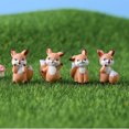 thumbnail image 2 of Zorro de resina, lindo animal pequeño, micropaisaje, suculenta, jardinería, bricolaje, escena, decoración, manualidades, pequeños adornos, decoración del hogar, 2 of 5