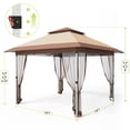 thumbnail image 1 of GloryStar Tente Auvent Extérieure 10x10, Conception Escamotable avec Moustiquaire, Rideaux, Hauteur Réglable et Sac de Transport à Roulettes, Parfait pour les Événements dans la Cour Arrière, le Patio, le Jardin et la Pelouse, 1 of 13