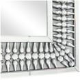 thumbnail image 4 of DecMode 48" x 32" Silver Wall Mirror with Crystal Details, 4 of 8
