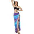 thumbnail image 4 of HAPPY BAY Women's Beachwear Summer Bikini Wraps Beach Wrap Sarong Skirt Swimsuit Swimwear Coverups Bathing Suit Swim Cover ups for Womens One Size Violet, Tie Dye, 4 of 5