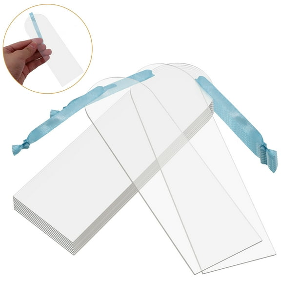 WHAMVOX Acrylic Bookmark Blanks for DIY Use Transparent Page Marker Suitable for Gifts and Decoration 10pcs